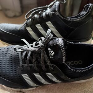 Adidas Men's Black and White Sneakers